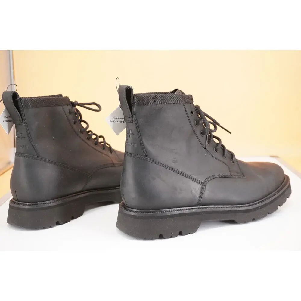 Cole Haan American Classic Waterproof Plain Toe Boot Leather SZ 11 New Lace Up
